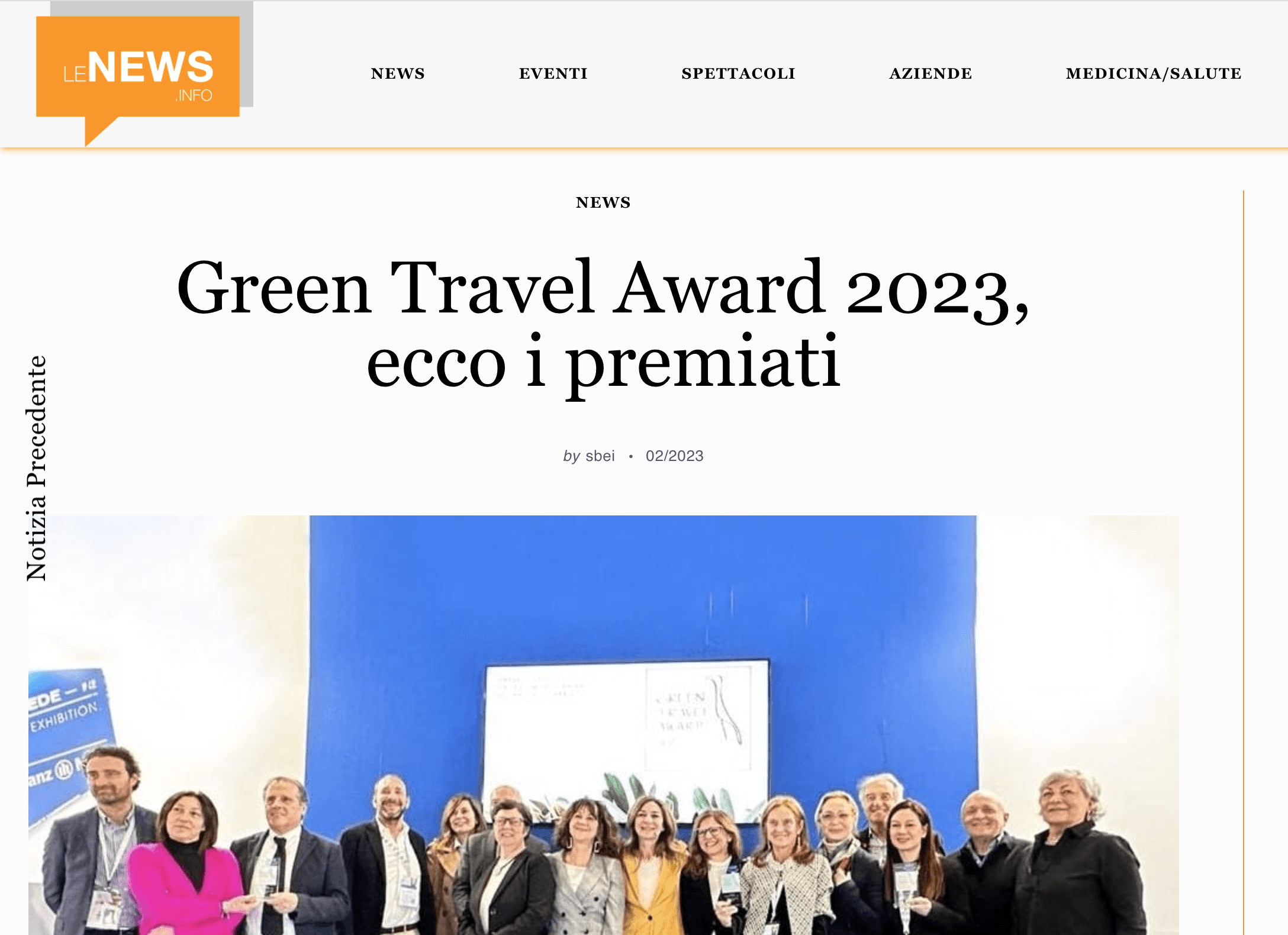 green travel award ecco i premiati lenews.info